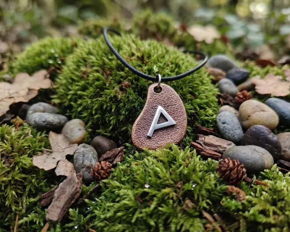 Rune Wunjo in Bronze und Silber